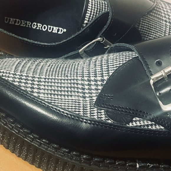 Underground England Glen Check Plaid Apollo Creepers - UK size 4 - Picture 6 of 7